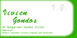 vivien gondos business card